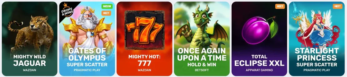 Spellen bij Cookie Casino