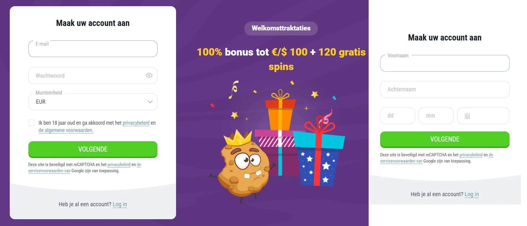 CookieCasino account aanmaken