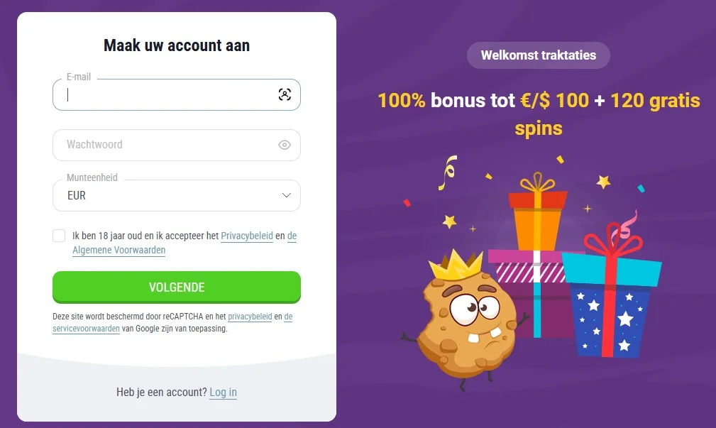 Word een winnaar en claim je prijzen bij Cookie Casino